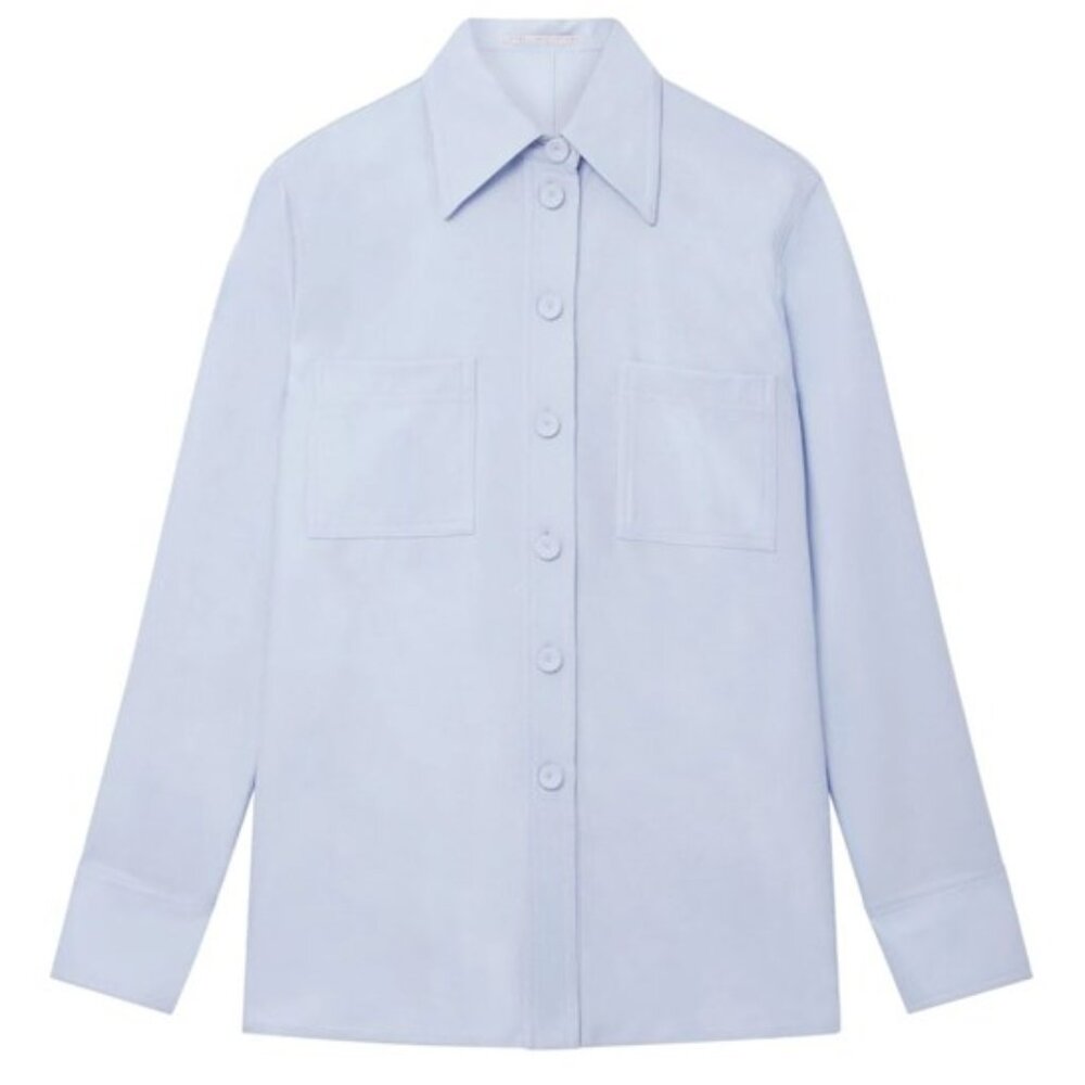 STELLA MCCARTNEY SHIRT WOMEN'S MED ( pointed-collar flannel shirt )